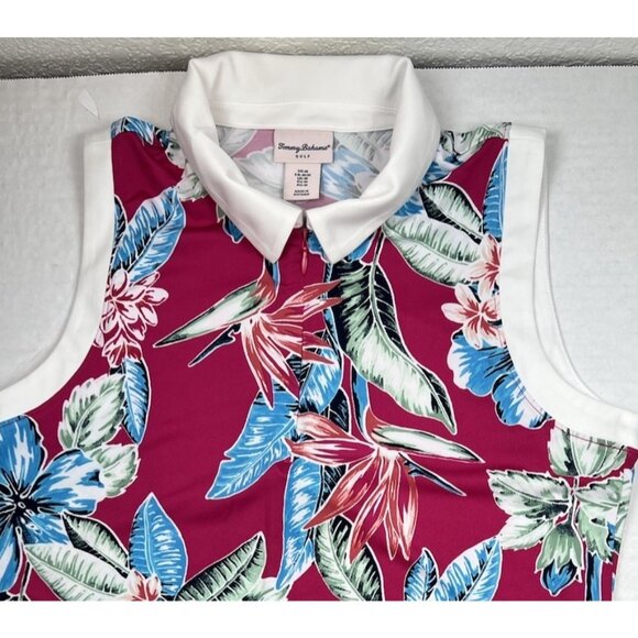 Tommy Bahama Golf women shirt UPF50 Pink quick dry moisture wicking MEDIUM - Picture 2 of 12